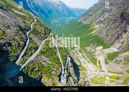 Trollstigen near Andalsnes, Norway, Scandinavia, Europe. Stock Photo