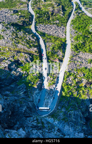 Trollstigen near Andalsnes, Norway, Scandinavia, Europe. Stock Photo