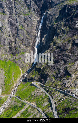 Trollstigen near Andalsnes, Norway, Scandinavia, Europe. Stock Photo