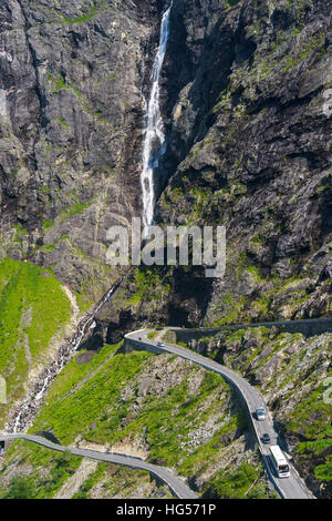 Trollstigen near Andalsnes, Norway, Scandinavia, Europe. Stock Photo