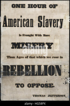 Anti-Slavery Broadsides - Circa 1850 - Stock Photo
