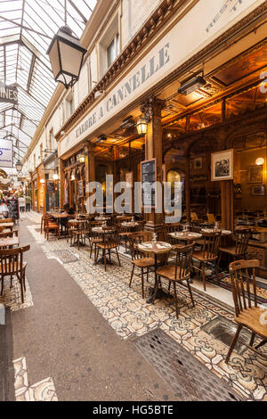 A cafe in Passage des Panoramas, Paris, France Stock Photo