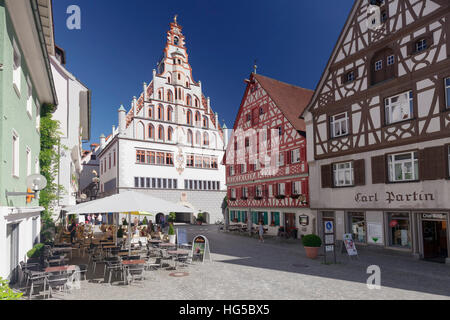 Town hall, Bad Waldsee, Upper Swabian Baroque Route, Upper Swabia, Baden-Wurttemberg, Germany Stock Photo