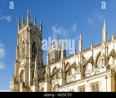 York Minster Bell Towers, York, North Yorkshire, Yorkshire, England, United Kingdom Stock Photo