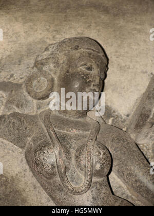 Carvings - Famous Shiva temple. Built in 13th century. Bhuleshwar, Maharashtra Stock Photo