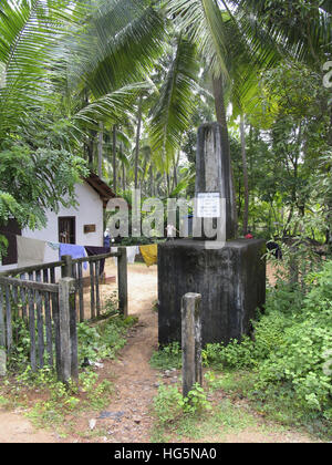 Place where Vasco da Gama landed in 1498 AD. Kappad, Calicut, Kerala, India Stock Photo