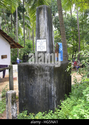 Place where Vasco da Gama landed in 1498 AD. Kappad, Calicut, Kerala, India Stock Photo