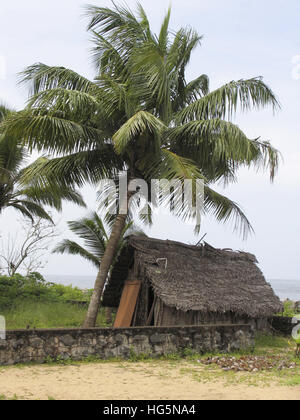 Hut or Shack on Kappad Beach, Kerala, India Stock Photo