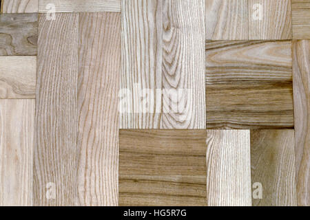 The background image of the boards from natural wood of different breeds with pronounced structure of the wood. Stock Photo