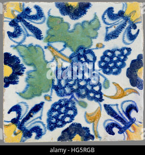 old Dutch tile from the 16th to the 18th century Stock Photo