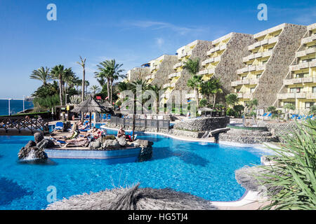 BlueBay Beach Club is an apartment hotel in Gran Canaria, Spain. Stock Photo