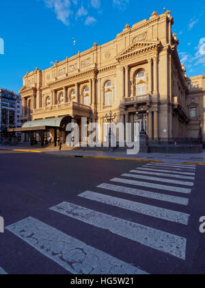 Argentina, Buenos Aires Province, City of Buenos Aires, View of Teatro Colon. Stock Photo