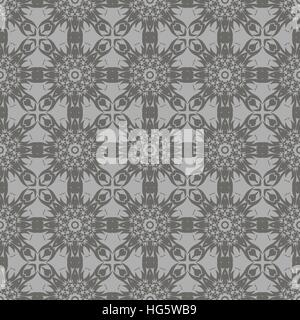 Grey Ornamental Seamless Line Pattern Stock Vector