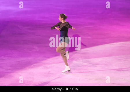 The italian figure skating champion Carolina Kostner Stock Photo