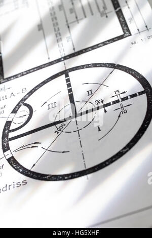 Architectural plans Stock Photo