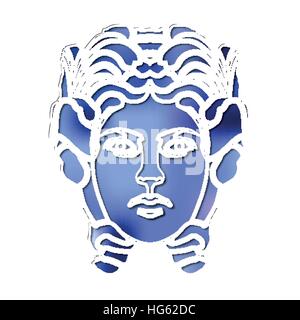 Bright colorful woman, zodiac Virgo sign for astrological predestination and horoscope Stock Vector
