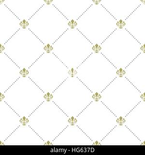 Seamless Vector Pattern With Royal Lily Stock Vector