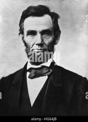 Vintage American Civil War photo of President Abraham Lincoln. Stock Photo