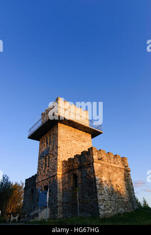 Naturpark Geschriebenstein-Irottkö: View tower on the Geschriebenstein in the Günser mountains, , Burgenland, Austria Stock Photo