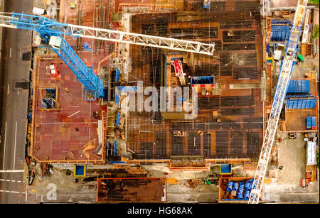 view from above of building construction Stock Photo