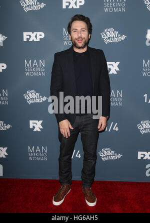 Westwood, California, USA. 03rd Jan, 2017. Charlie Day, at premiere of FXX's 'It's Always Sunny In Philadelphia' Season 12 And 'Man Seeking Woman' Season 3, At The Fox Bruin Theatre In California on January 03, 2017. © Faye Sadou/Media Punch/Alamy Live News Stock Photo