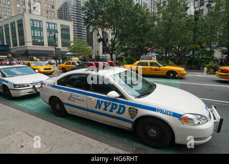 NYPD cop car - New York City Police Department patrol car driving Stock ...