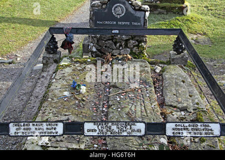 Balquhidder,Sterling,Scotland, UK - Rob Roy Red MacGregors resting place Stock Photo