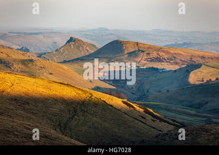 Upper Dove Valley from Axe Edge Moor, Peak District National Park, Derbyshire. Stock Photo