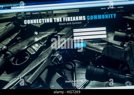 The web page of the United Gun Group. Stock Photo