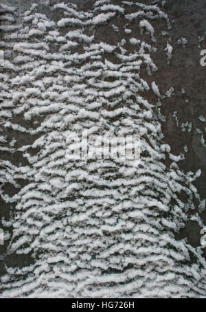 ice on plane metallic surface Stock Photo