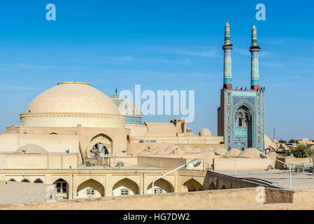 800-year old grand, congregational Jameh Mosque of Yazd city in Iran Stock Photo