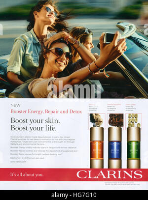 2010s UK Clarins Magazine Advert Stock Photo - Alamy