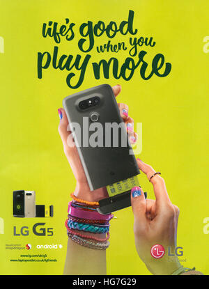 2010s UK LG Magazine Advert Stock Photo