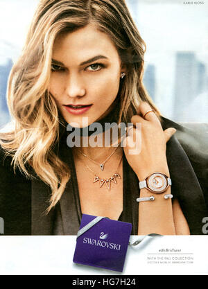 2010s UK Swarovski Magazine Advert Stock Photo