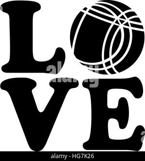 Love with Bocce Ball Stock Vector