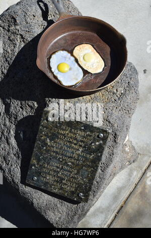 Frying pan in Baker, California. Stock Photo