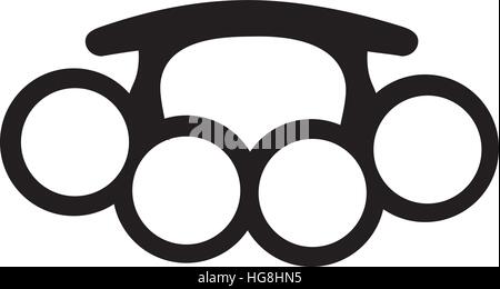 Brass knuckles icon Stock Vector