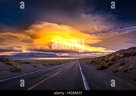 Road 446 near Pyramid Lake to Nixon Nevada Stock Photo