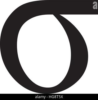 Greek sigma sign Stock Vector