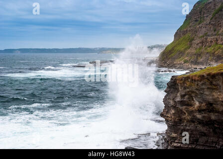 Newcastle NSW Australia cliffs Stock Photo
