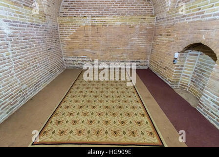 Room for tourist in historical Caravansarai at former silk road on Maranjab Desert located in Aran va bidgol County in Iran Stock Photo