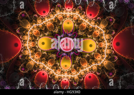 Perfection in geometry. Fractals illustration universe,galaxies,chaos,creativity,solar system,firework,explosion space music and art concept. Stock Photo