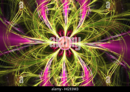 Perfection in geometry. Fractals illustration universe,galaxies,chaos,creativity,solar system,firework,explosion space music and art concept. Stock Photo