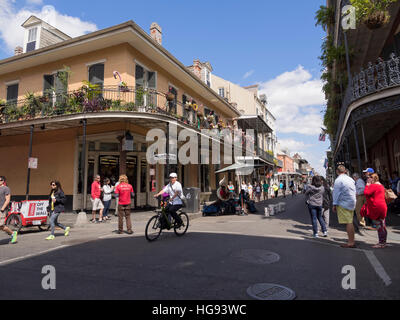 Busy Royal Street, French Quarter, New Orleans Stock Photo