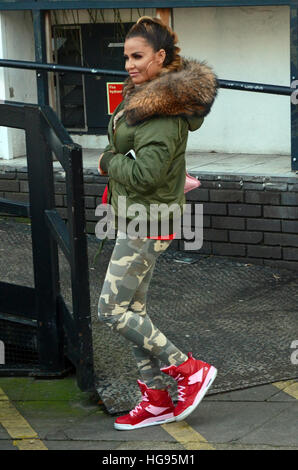 ITV studios, London UK Katie Price leaves after presenting on Loose Women. Stock Photo