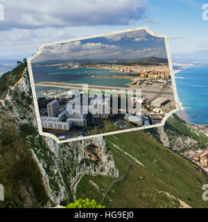 Collage of Gibraltar (my photos) Stock Photo