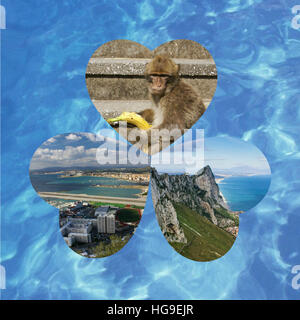 Collage of Gibraltar (my photos) Stock Photo