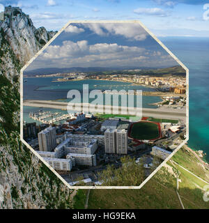 Collage of Gibraltar (my photos) Stock Photo