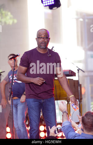 Darius Rucker performs on the Today Show during his 'Southern Style' Tour. Stock Photo