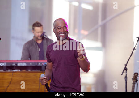 Darius Rucker performs on the Today Show during his 'Southern Style' Tour. Stock Photo